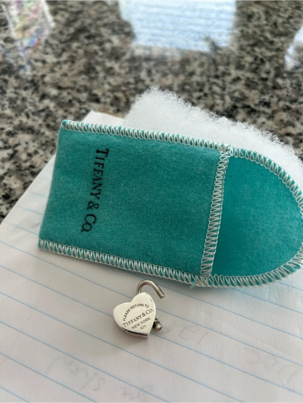 Tiffany & Co. Return to Tiffany Heart Lock Charm .925 Sterling Silver - Picture 5 of 11